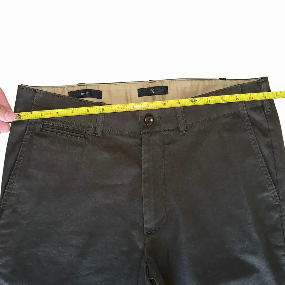 Banana Republic Slim Fit Heavyweight Premium Cotton Chino Pants Brown 32x32